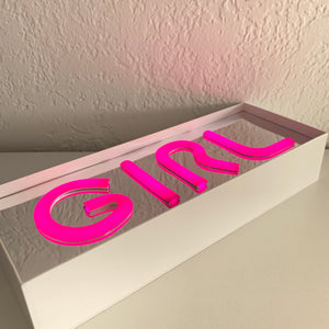 Pop Art Inspired Neon “Girl” Light