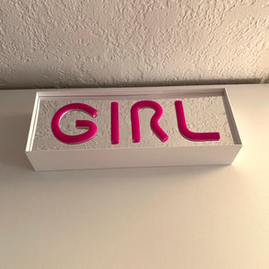 Pop Art Inspired Neon “Girl” Light