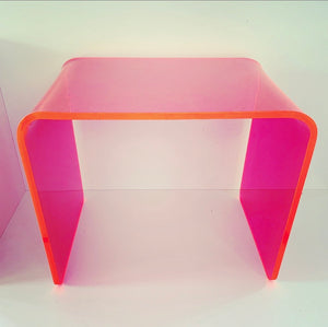 The “Side Piece” Side Table in Neon Pink