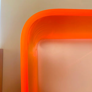 The “Side Piece” Side Table in Neon Orange